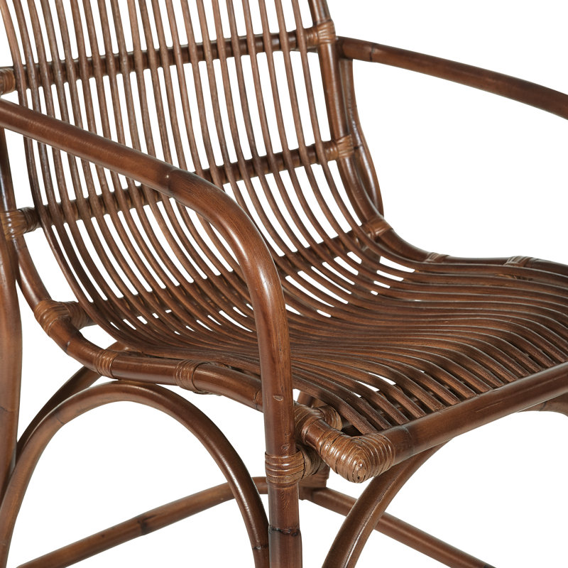 Fauteuil de 22,5 po de large Talbot, Rotin teinte brune