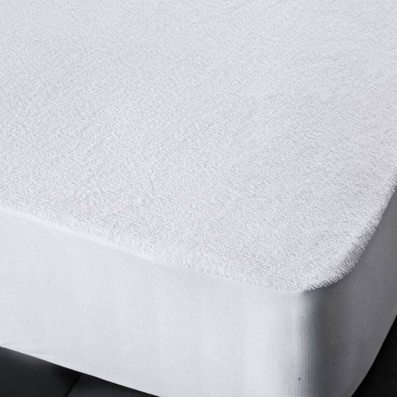 Germanos Home Basics Hypoallergenic and Waterproof Terry Mattress Protector, Queen