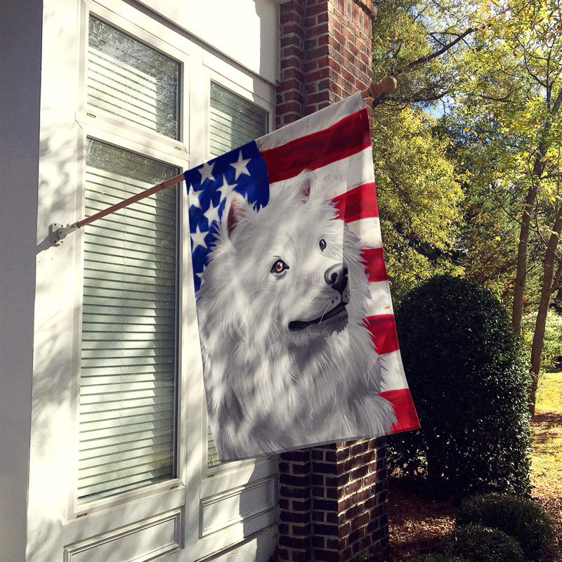 Polyester à 2 côtés 28 x 40 po drapeau maison, Esquimau américain