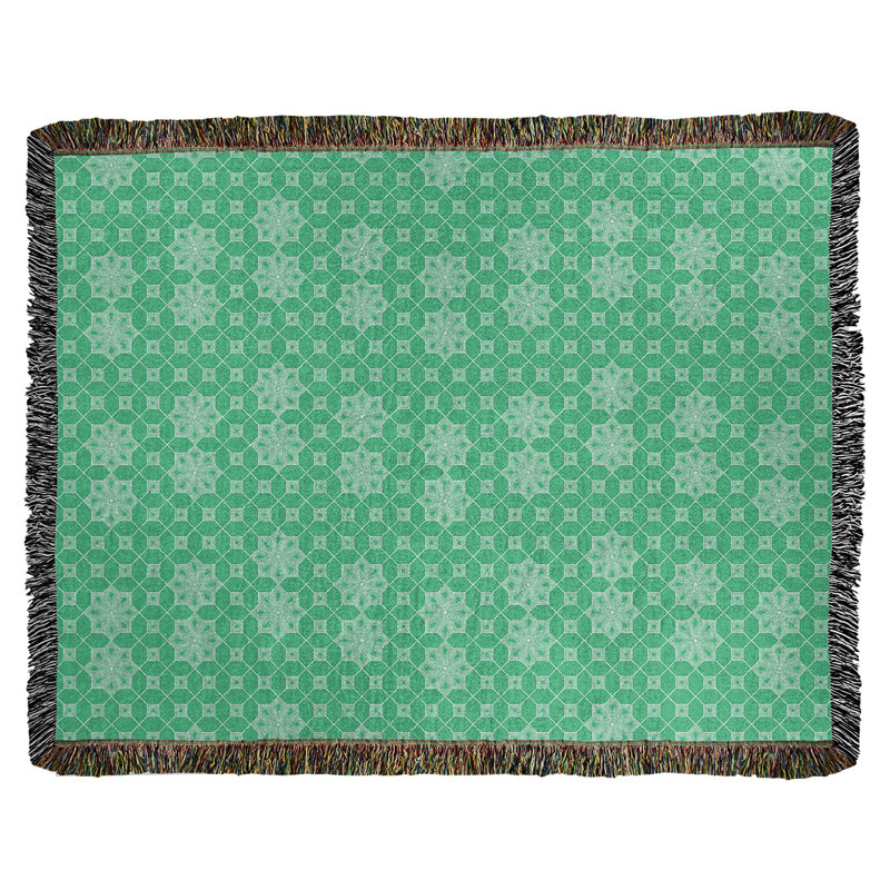 Couverture tissée Katelyn Elizabeth, L 60 po x L 80 po, Vert clair