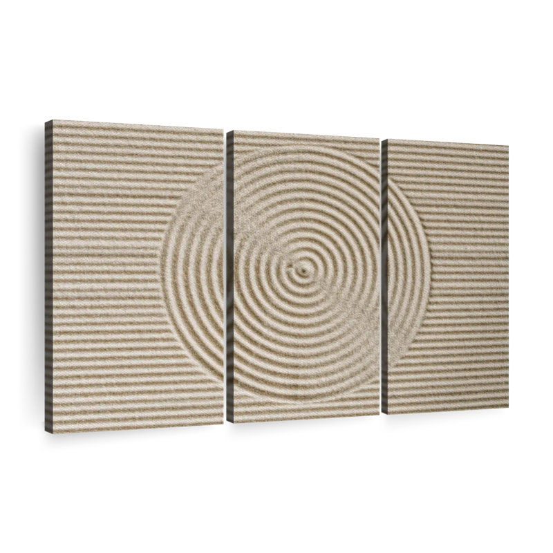 «Zen Circles In The Sand» sur, H 20 po x l 33 po