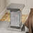 Mirrored End Table With Led, Modern Side Table Nightstand With Crystal Inlay, Silver Nightstand With Remote Control For Living Room, Bedroom And Office-1177732328