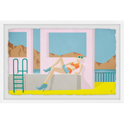 'Posing by the Pool' Framed Print