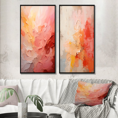 Gradient Grace Artistry - ensemble de 2 reproductions d'art sur toile abstraites