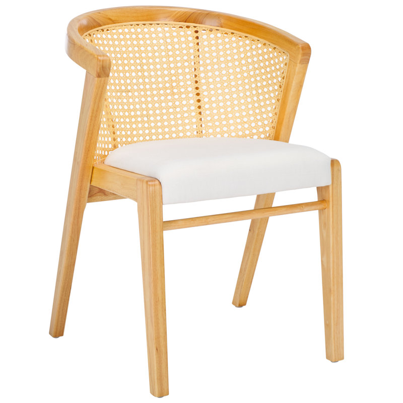 Fauteuil rembourré Beltre, Naturel, Avec coussin