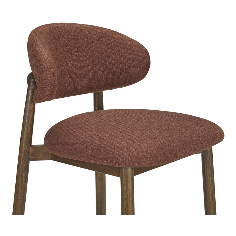 Deloris 26.5" Counter Stool, Rust Performance Chenille