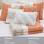 Courtepointe 6 pièces en coton, grand / grand, corail, avec coussins décoratifs-119105643-119105641
