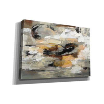 «Epic Graffiti« Neutral Abstract »par Silvia Vassileva, art mural sur toile, 26 po x 18 po