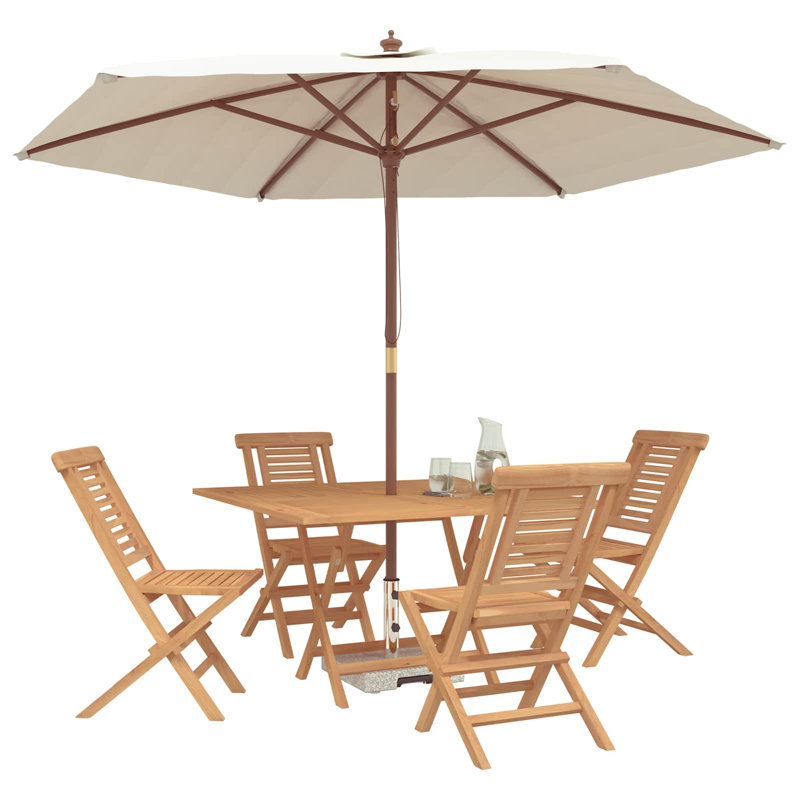 Solid Wood Patio Dining Set Table,