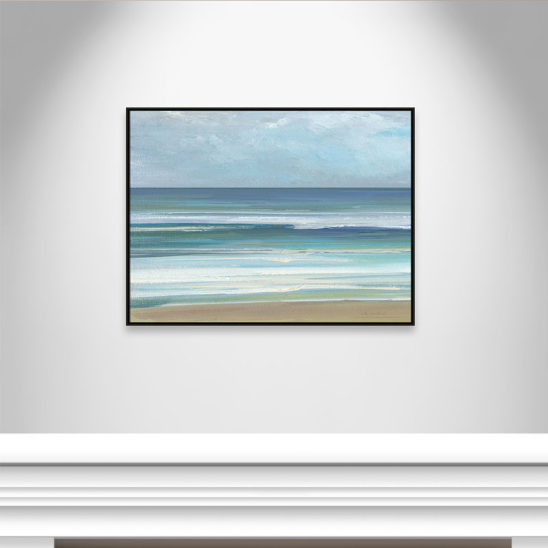 «Gentle Waves I» par Sally Swatland, Espresso, H 37,5 po x l 49,5 po