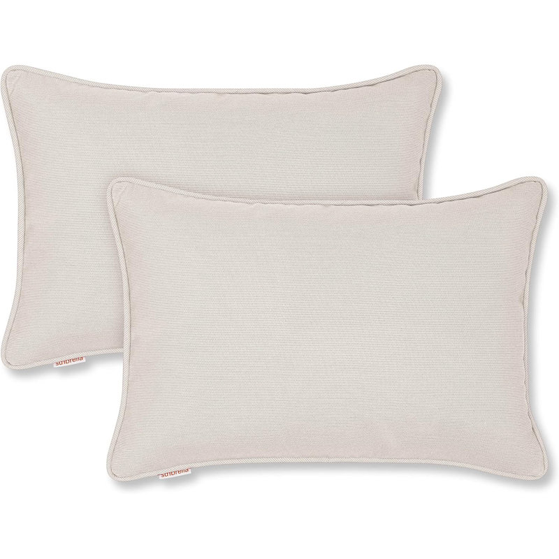 Housse de coussin Sunbrella, Polyester, Coquille d'oeuf, Rectangle H 13 po x l 20 po