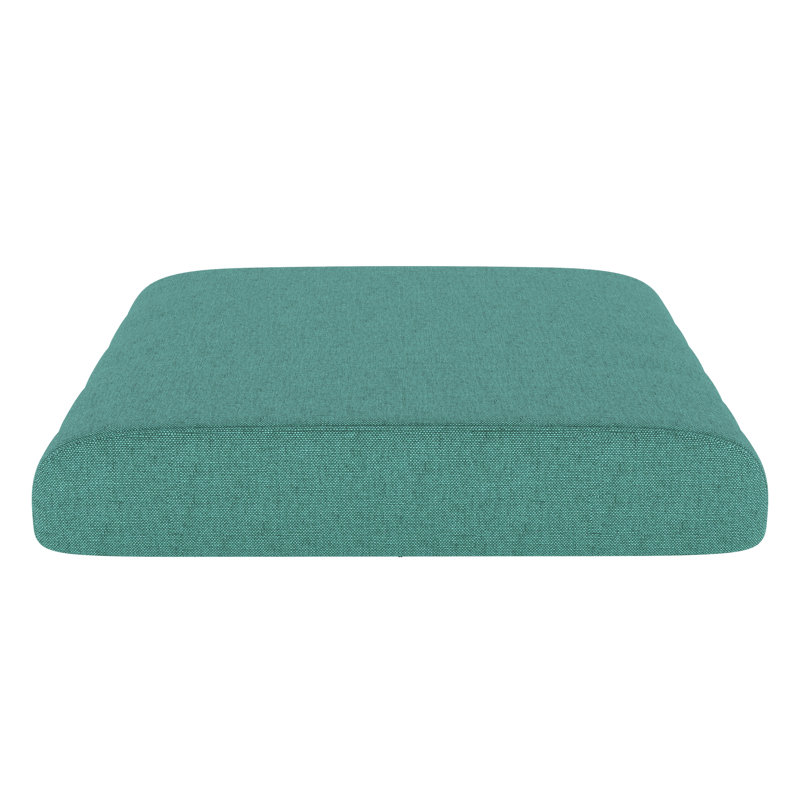 Sunbrella® Outdoor Ottoman Cushion, 4" H x 22" W x 20" D, Cast Breeze Sunbrella® Plainweave