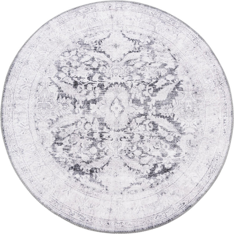 Heyde Chenille Oriental Indoor Rug, Round 3'6"