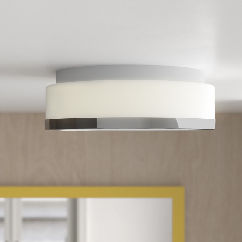 Bramlett Glass Flush Mount, Chrome