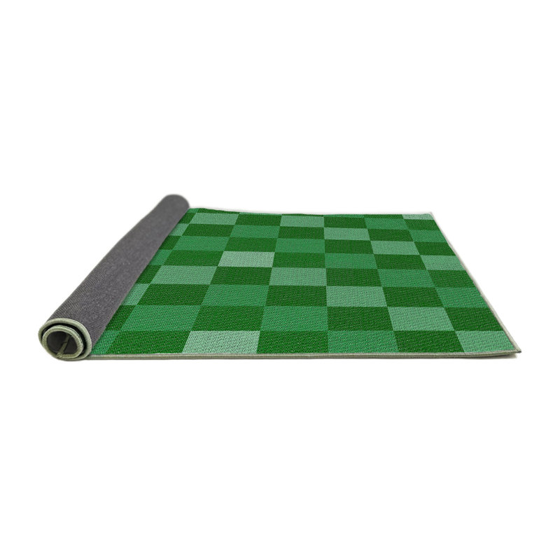 Tapis vert à motif géométrique Eimear, Rond 5 pi