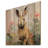 Curious Floral Rabbit Meadow III - Rabbit Animal On Wood Print-1888015463
