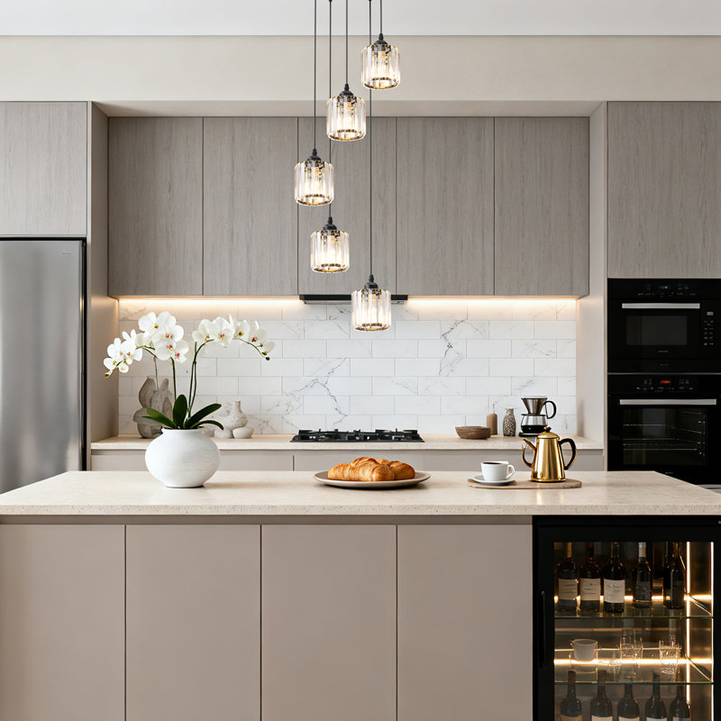 Lustre à 5 lumières pour plafond