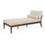 Chaise longue en tissu Sarom avec traversin-112216425