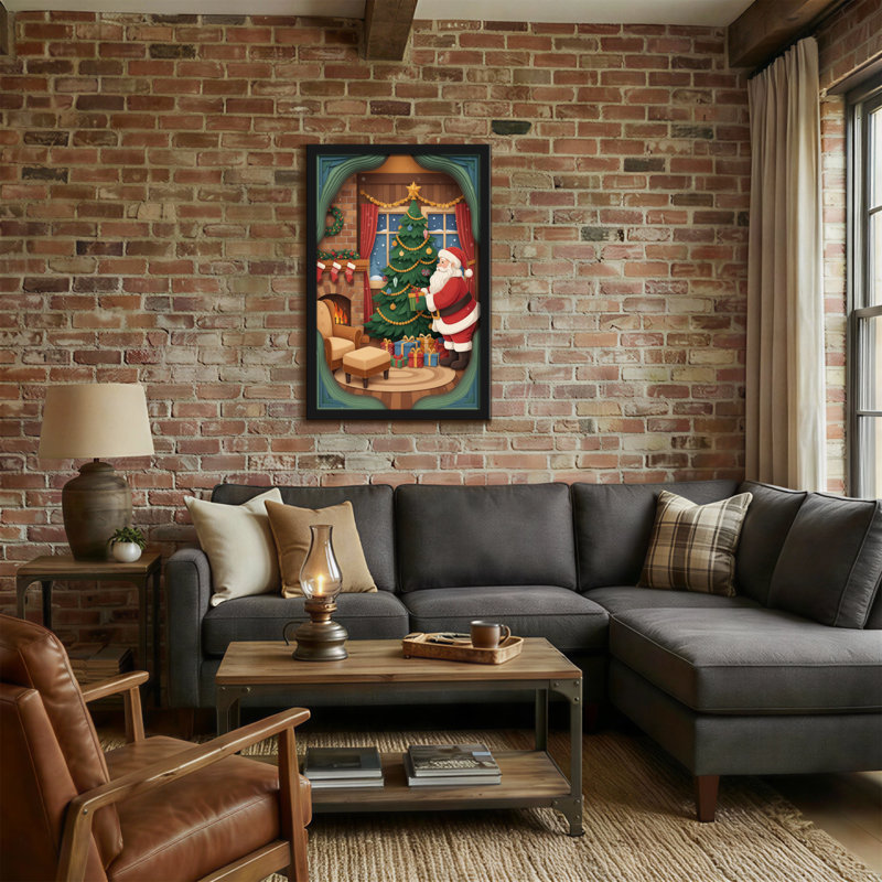 Noël, scène de Noël, cadeaux de sapin de Noël, foyer