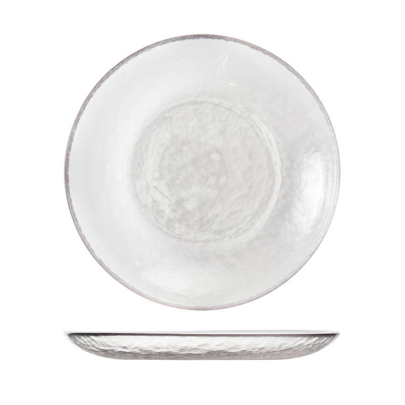 Los Cabos Glass Dinnerware 8" Salad Plate, Clear