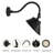 10 in. 42-Watt, 4000 Lumens LED Black Angle Shade Gooseneck Barn Light with Photocell