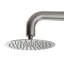 Douche d'extérieur autoportante 87,4 po H, acier inoxydable 316, nickel brossé et noir mat, double fonction chaude et froide avec tête de pluie et douchette-117330012
