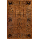 Overdyed One-of-a-Kind 5' 2" x 7' 10" Hand Knotted Area Rug