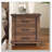 Rustic Three Drawer Reclaimed Solid Wood Nightstand