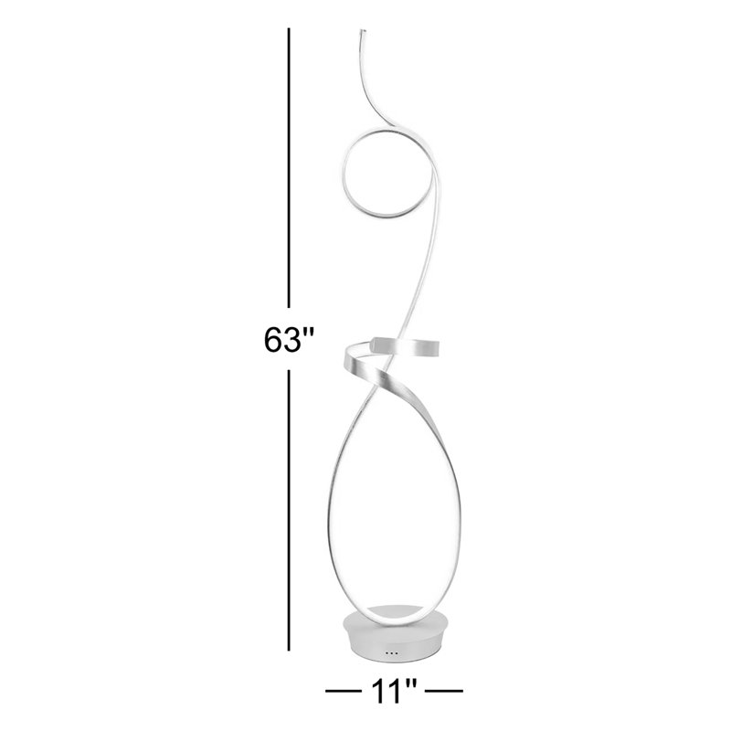 Lampe sur pied à DEL 68W Symphonie, Aluminium