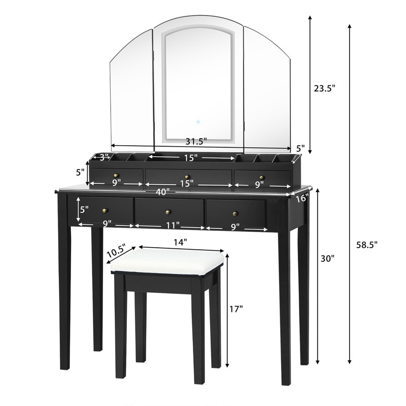 Aoki Vanity, Black