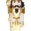 Soldat casse-noisette illuminé blanc et or 3 pi avec sceptre, décor de Noël à pile-1884126801