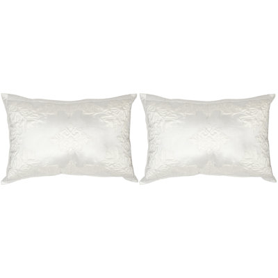 Embroidered Feather Throw Pillow
