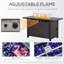 Rectangle Steel Propane Smokeless Fire Pit Table