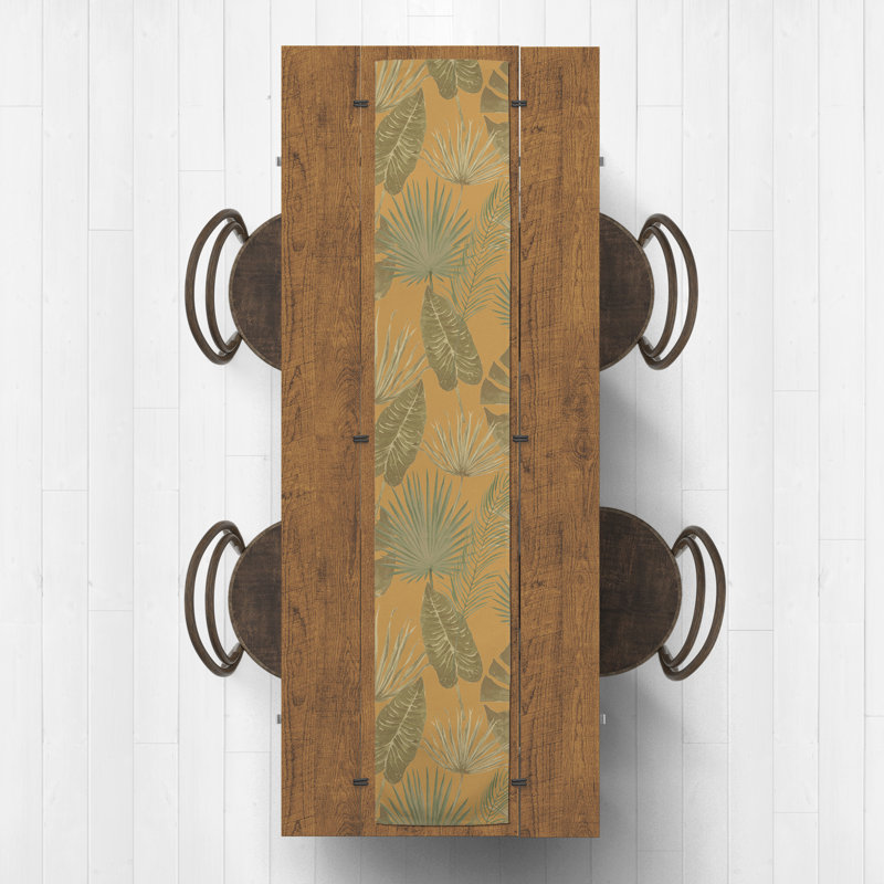 Chemin de table Floral, L 72 po x l 16 po, Jaune