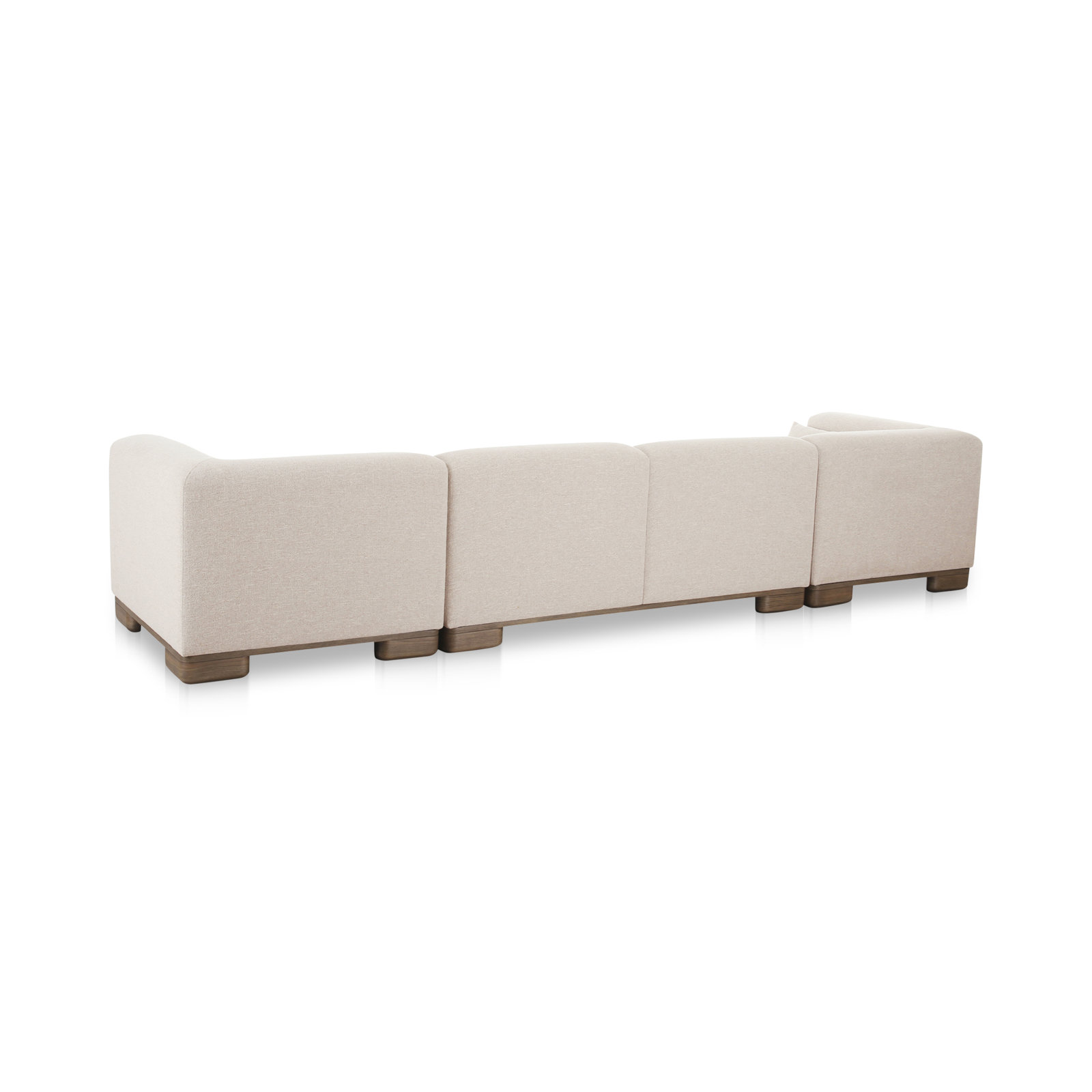 Beau Modular Corner Sectional, 30" H x 115" W x 40" D, Beige