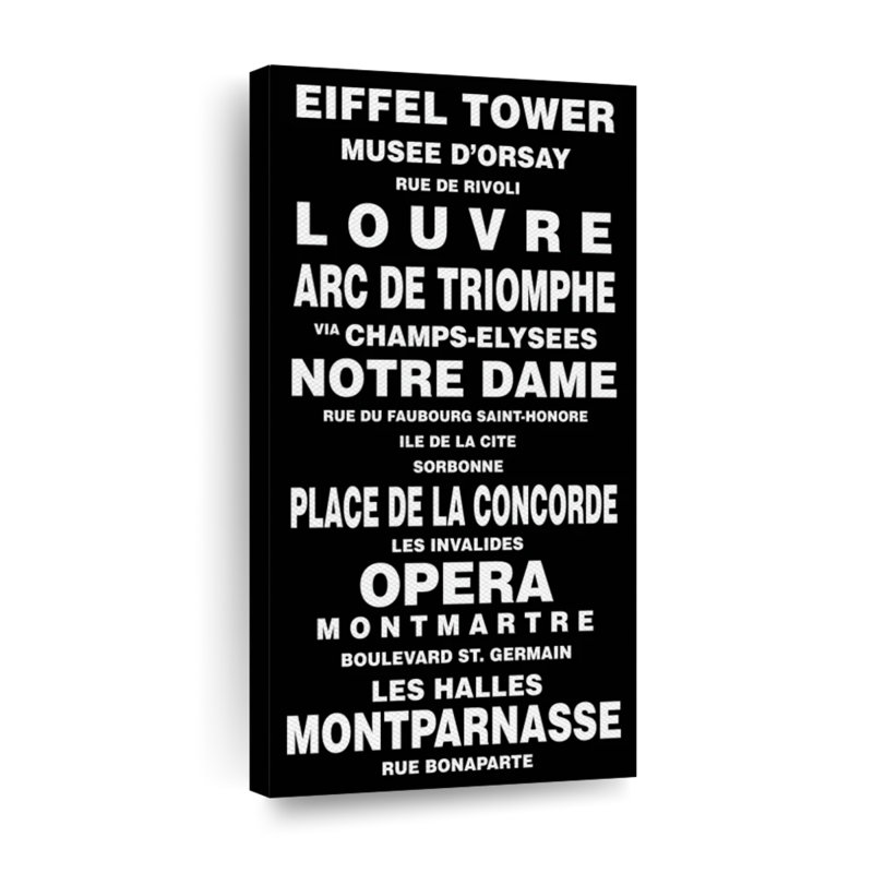 «Bus Roll Paris», reproduction sur toile, L 54 po x H 27 po