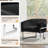 Rosetta 31" W Glam Faux Fur Fully Assembled Barrel Chair with Highly Polished Steel Legs-1186198760