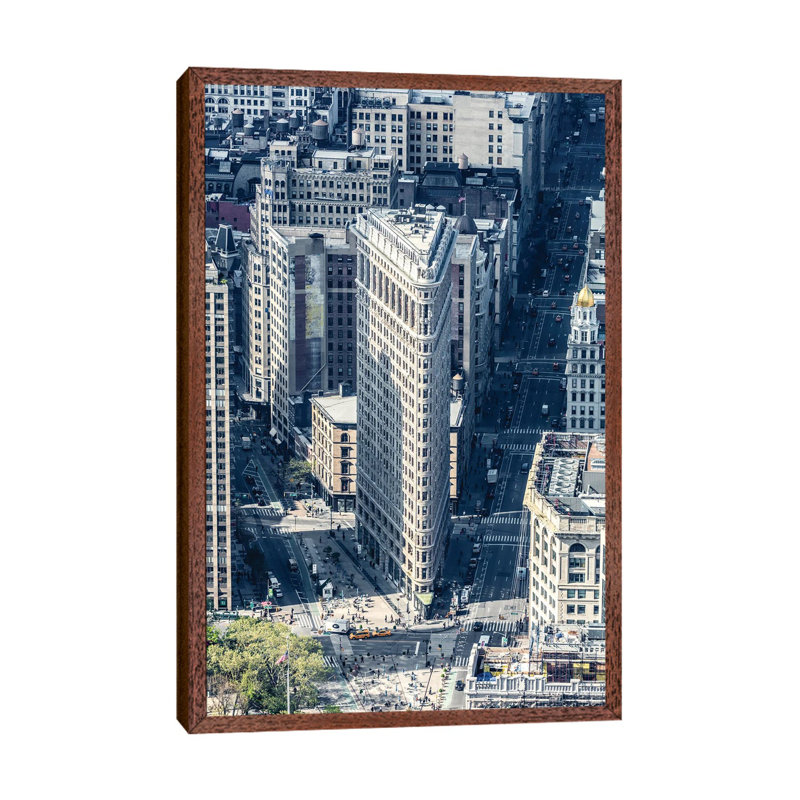 Flatiron From Above 1 Piece Wall Art on Canvas, 101.6 cm H x 66.04 cm W, Classic Wood Framed