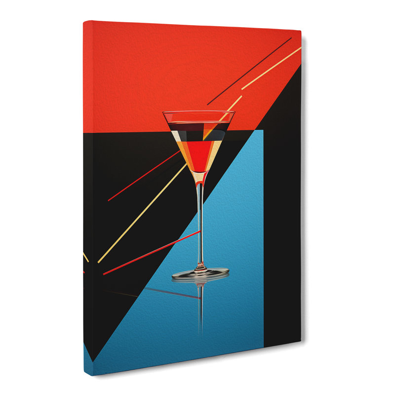 Cocktail Constructivism - Wrapped Canvas Print, 60cm H x 40cm W x 3cm D