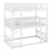 Triple Wood Bunk Bed, With Ladders, Guardrails Detachable Bunk Bed-399701409