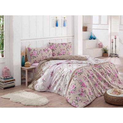 Cotton Blend Floral Duvet Cover
