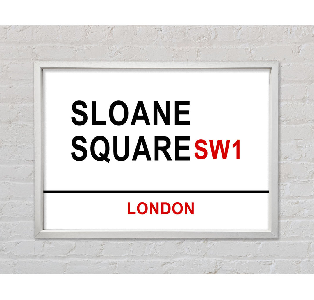 Sloane Square Signs - Einzelner Bilderrahmen Typografie auf Leinwand