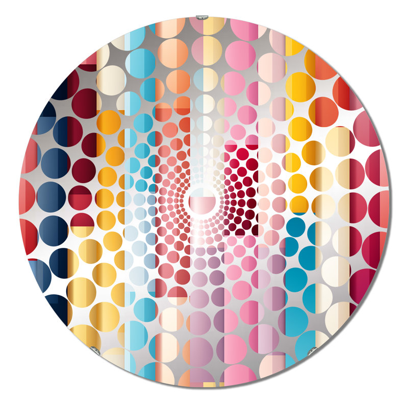 Chemagan - Miroir décoratif à cercles concentriques, 23,6 po x 23,6 po