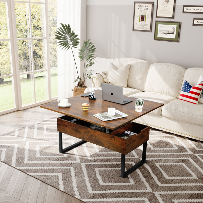 Table basse Allyssia, Brun rustique