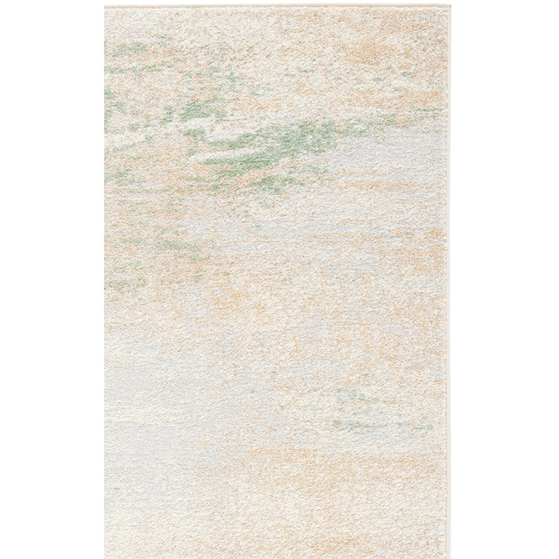 Algonquin Performance Abstract Rug, Rectangle 3' x 5', Gray/Blue