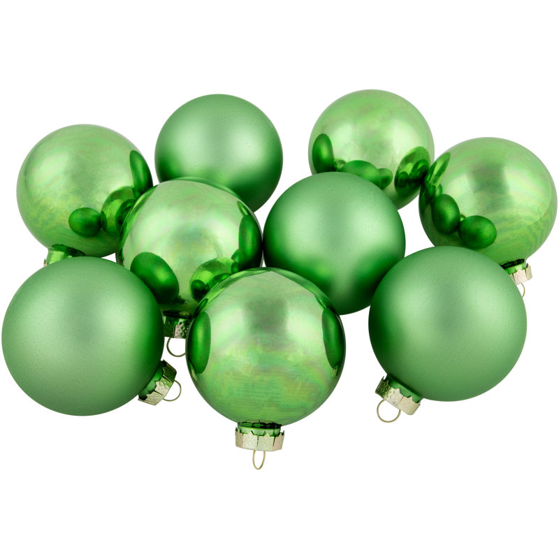 Ornement boule de Noël en verre, Vert kiwi