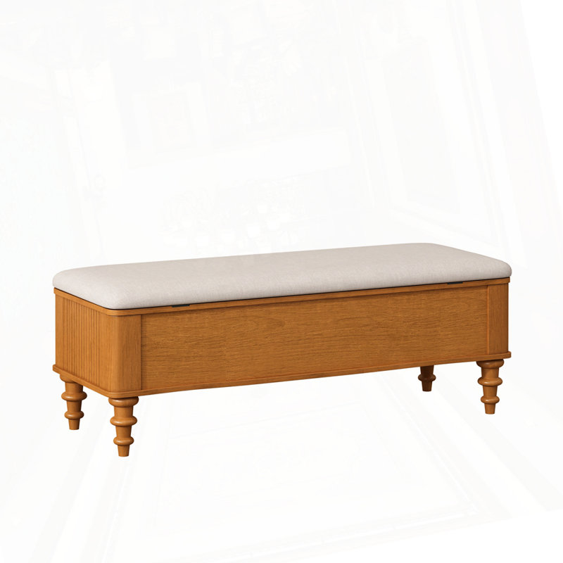 Banc de rangement multifonctionnel 50,8 po, Naturel