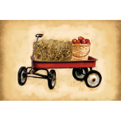 Autumn Wagon Wordless - Wrapped Canvas Painting