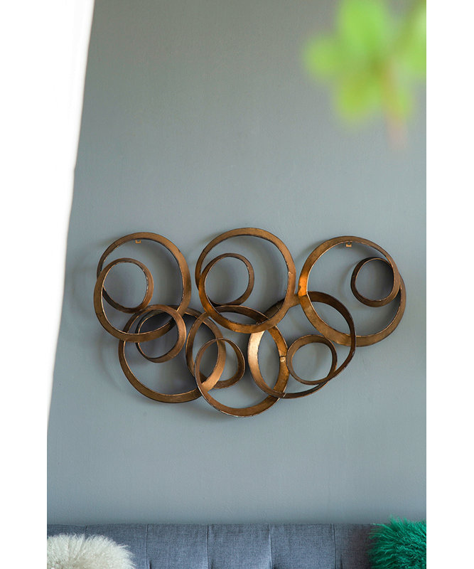 Décoration murale feuille d'or 38,5 x 22 x 4,2 po Seretha