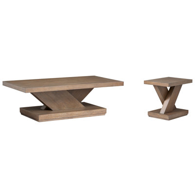 Rimmer Rectangular Cocktail Table With End Table